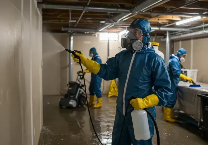 Basement Sanitization and Antimicrobial Treatment process in Guyton, GA