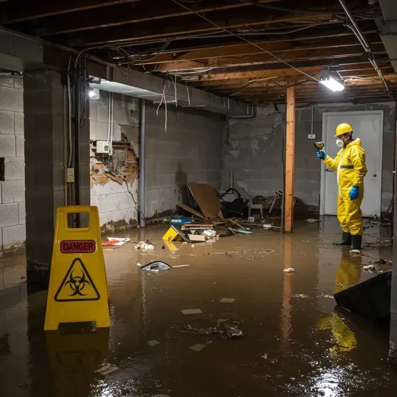 Flooded Basement Electrical Hazard in Guyton, GA Property